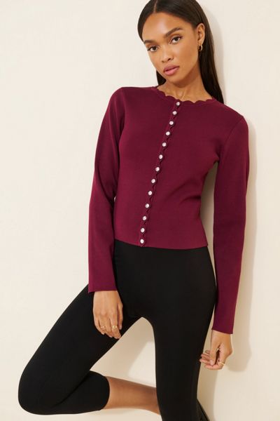 Endless Rose Scalloped Accent Cardigan