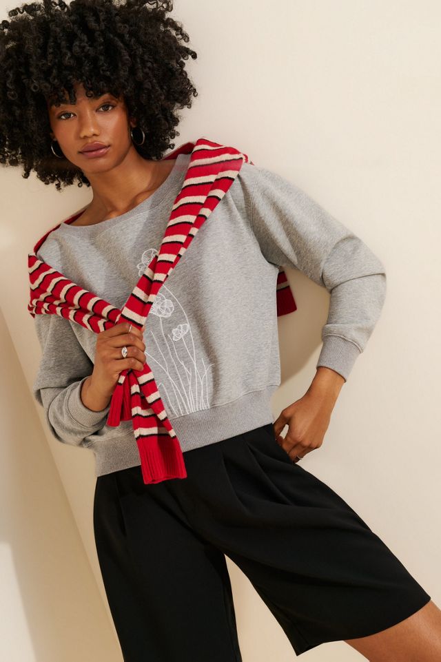 Cubic Embroidered Crew Neck Sweatshirt #3