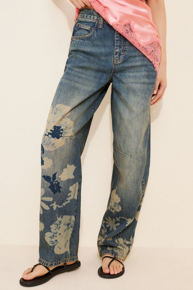 BDG Logan Printed Buckle Baggy Barrel Jeans #3