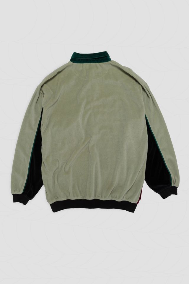 Vintage Velour Collared Long Sleeve Shirt #1