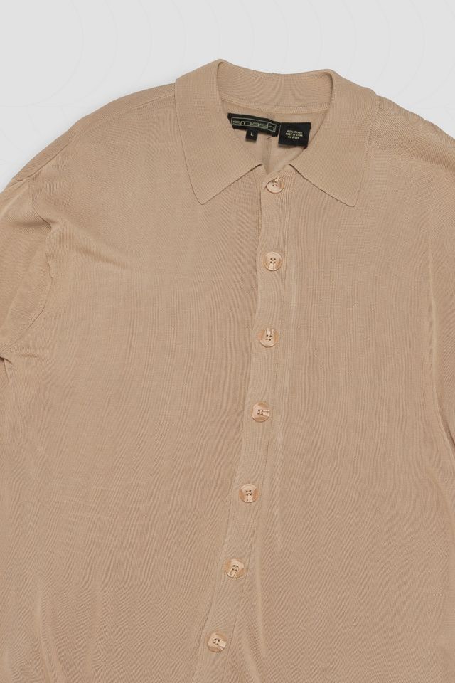 Vintage Knitted Collared Shirt #2