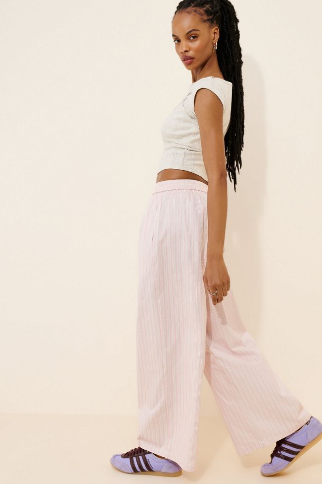 Cubic Pleated Striped Wide Leg Pants #2