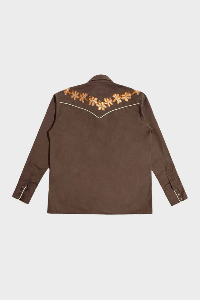 Vintage 1970's Embroidered Pearl Snap Western Shirt #1