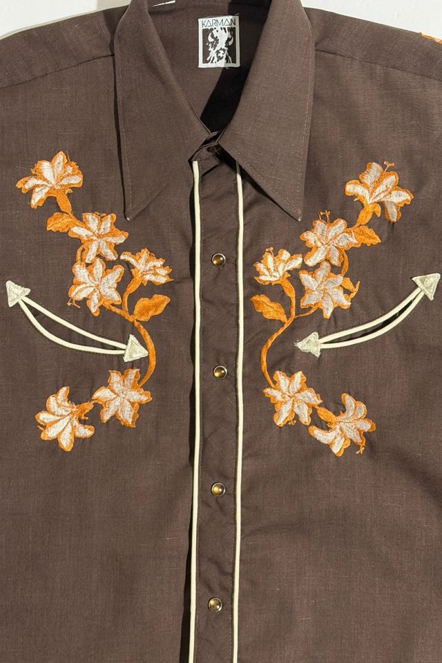 Vintage 1970's Embroidered Pearl Snap Western Shirt #3