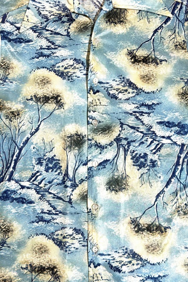 Vintage 1970's Forest Print Shirt #1