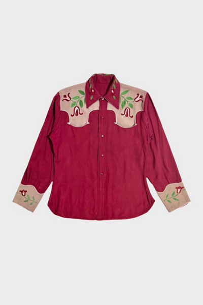 クラック・ザ・マリアン／ROCK'N'ROLL PEARL HARBOR Vintage 1940's Worn Chainstitched Pearl Button Western Shirt