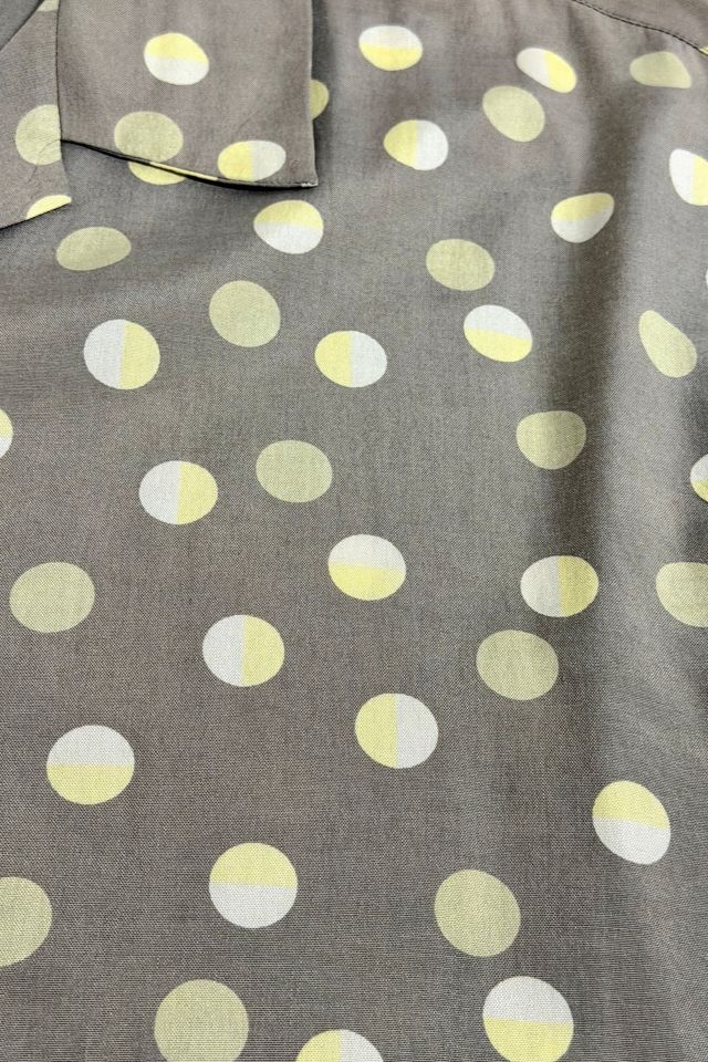 Vintage 1980's Moon Polka Dot Collar Shirt #1