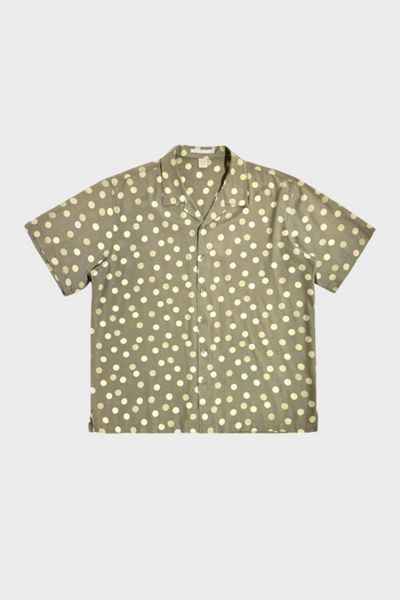 Vintage 1980's Moon Polka Dot Collar Shirt
