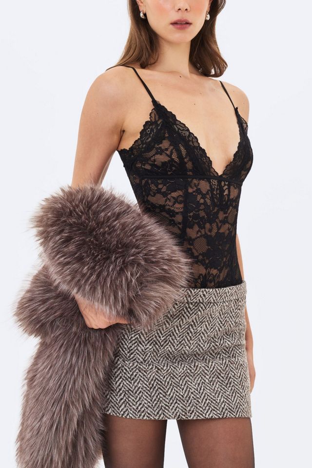 Miss Circle Venetia Lace Plunging Bodysuit #1