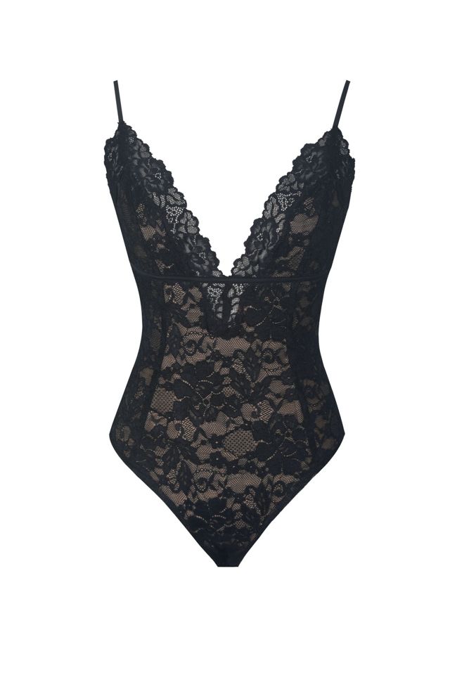 Miss Circle Venetia Lace Plunging Bodysuit #4