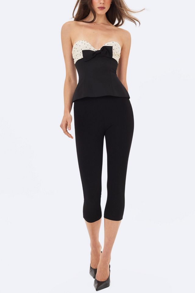 Miss Circle Ulrike Polka Dot Sweetheart Peplum Top #1