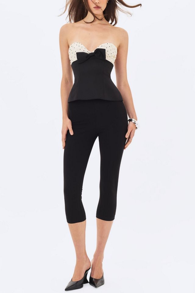 Miss Circle Ulrike Polka Dot Sweetheart Peplum Top #2