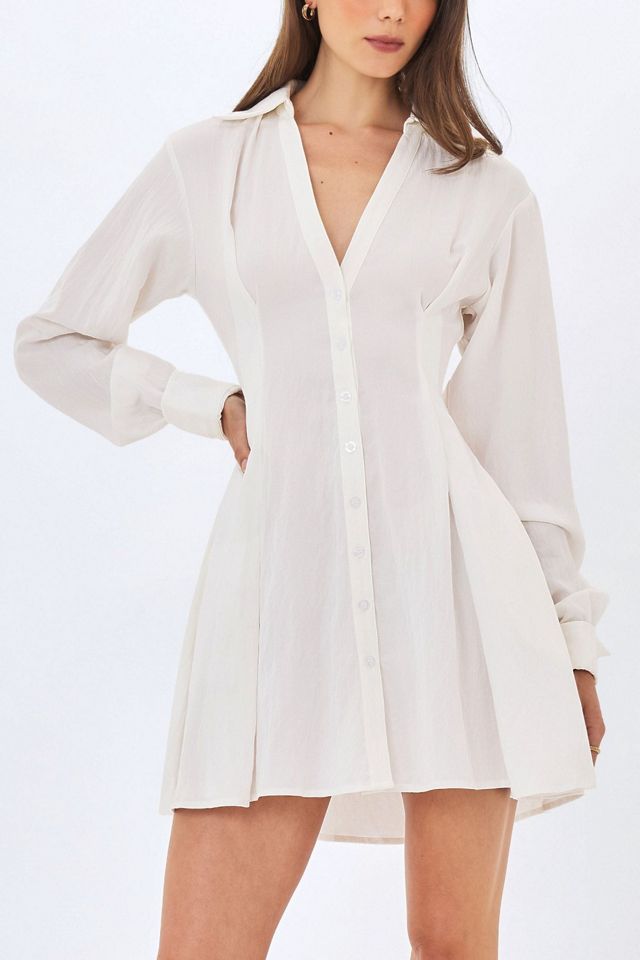 Miss Circle Nanette Lyocell Poplin Shirt Mini Dress #1