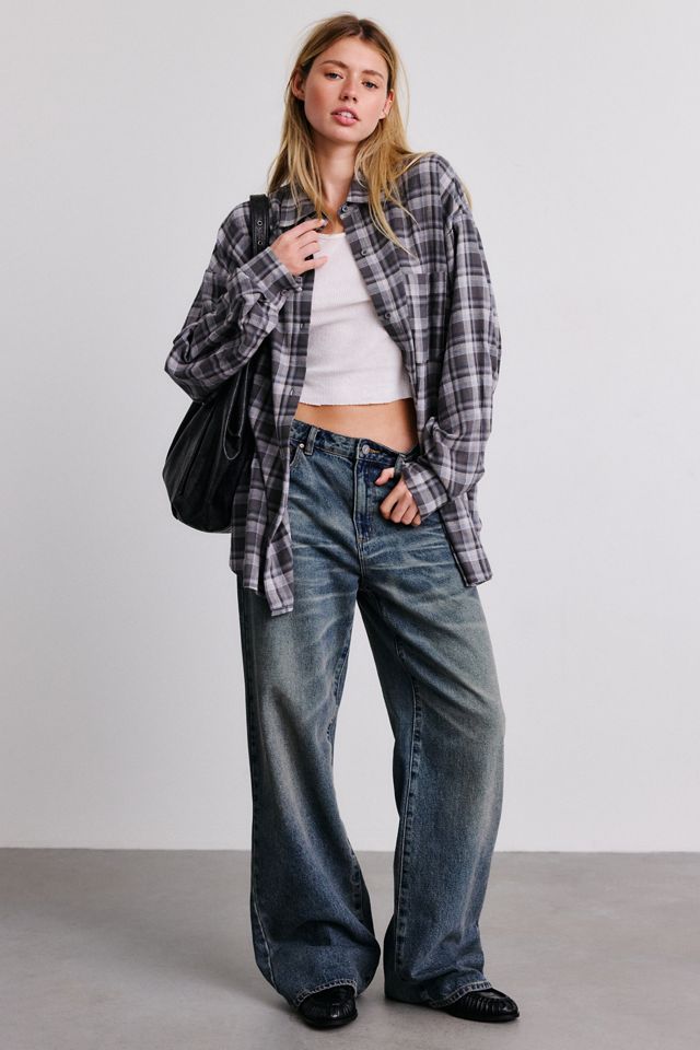 Lioness Clarity Oversized Flannel Shirt #1