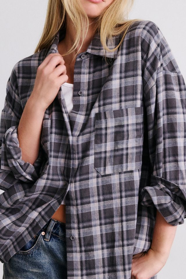 Lioness Clarity Oversized Flannel Shirt #2