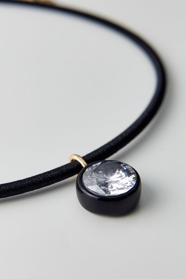 Collier ras-de-cou en cristal noir Lindsey de BaubleBar #1