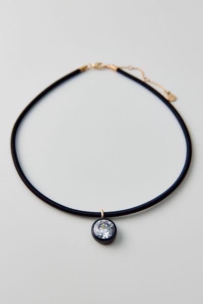 BaubleBar Lindsey Black Crystal Collar Necklace