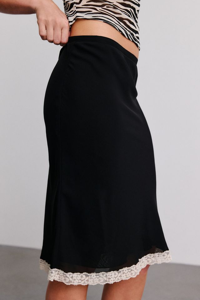 Lioness Shoreline Low-Rise Slip Midi Skirt #1