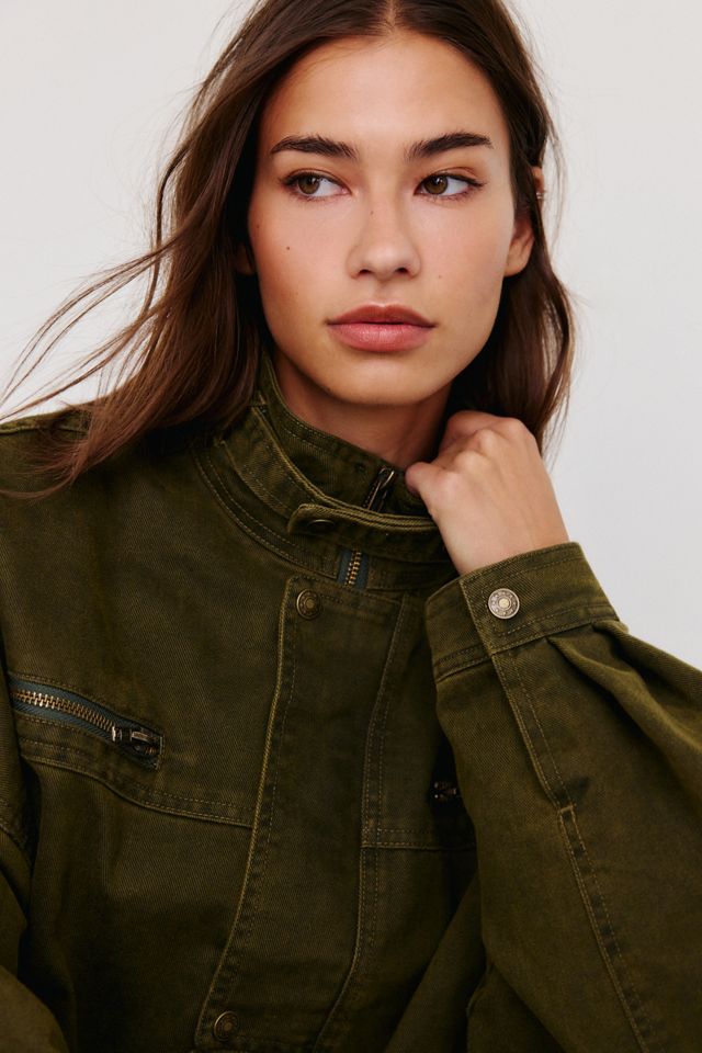 Veste utilitaire Rinata à col entonnoir avec ceinture Lioness #1