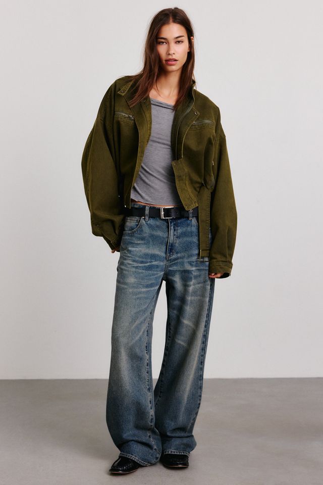 Veste utilitaire Rinata à col entonnoir avec ceinture Lioness #2