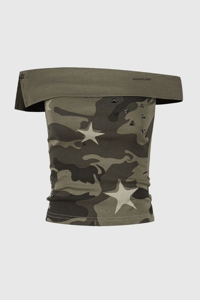Aelfric Eden Studded Off-The-Shoulder Top #3