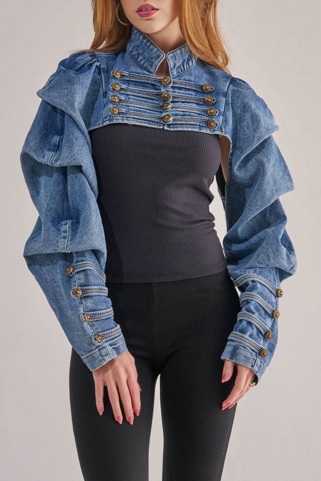 Azalea Wang Merryn Military Cropped Jacket #1