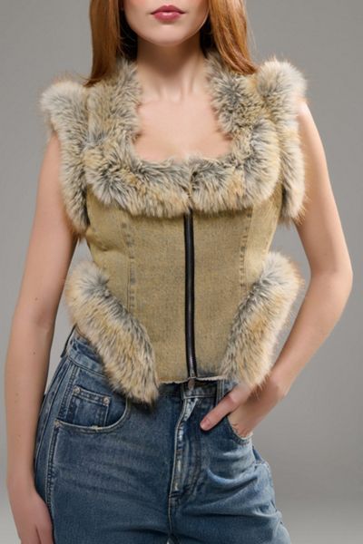 Azalea Wang Zoraya Faux Fur Vest