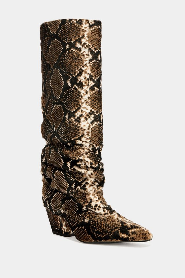 Azalea Wang Francoise Snake Print Block Boot #1