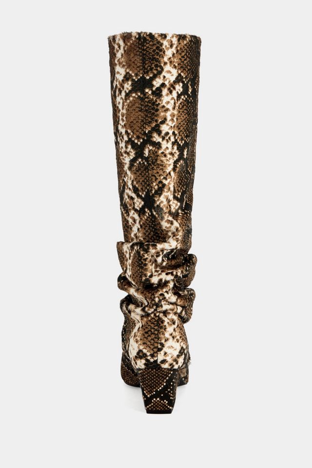 Azalea Wang Francoise Snake Print Block Boot #2