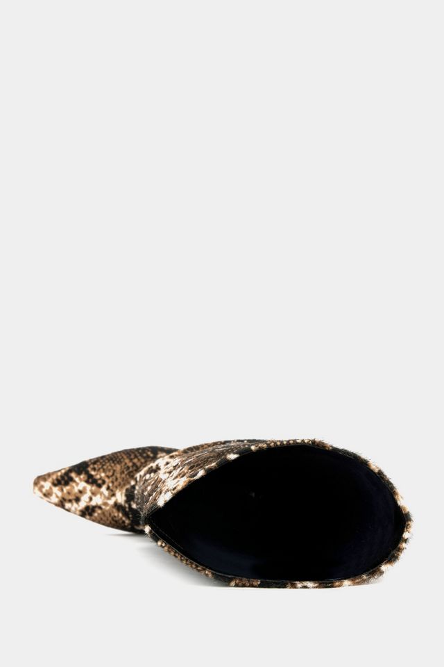 Azalea Wang Francoise Snake Print Block Boot #3