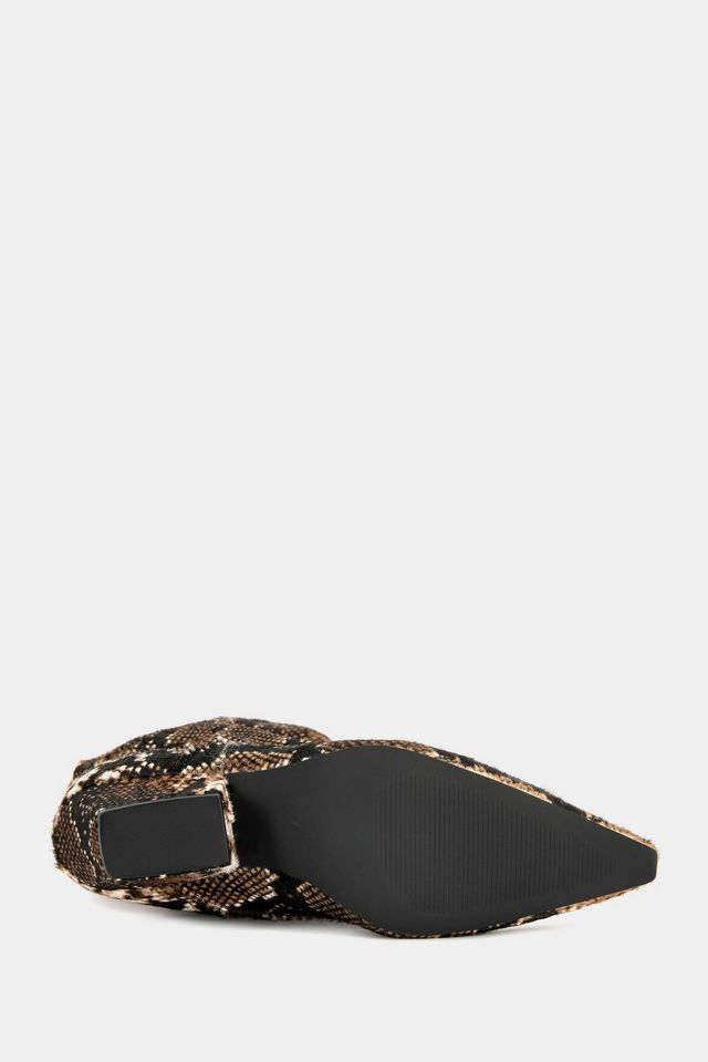 Azalea Wang Francoise Snake Print Block Boot #4