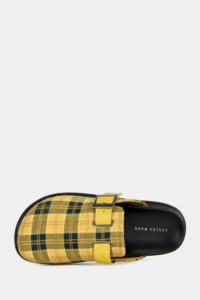 Azalea Wang Oblique Plaid Platform Clog #3