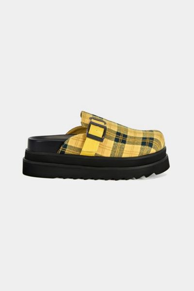 Azalea Wang Oblique Plaid Platform Clog