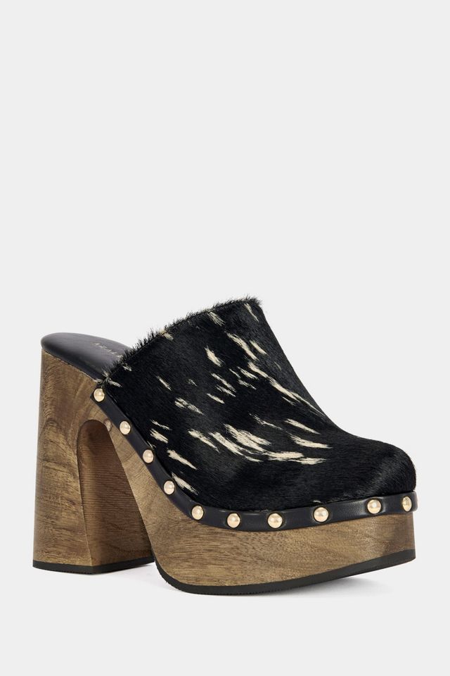 Azalea Wang Picard Animal Print Heeled Clog #1