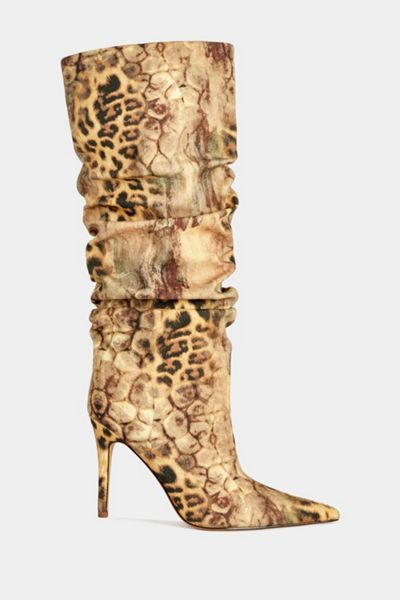 Azalea Wang Sterre Animal Print Stiletto Boot
