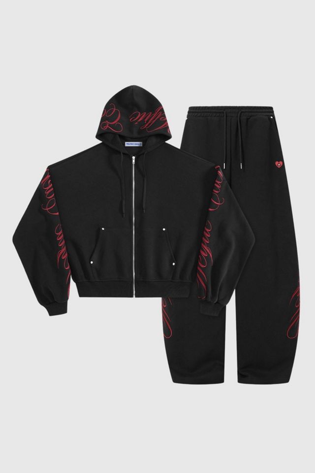Aelfric Eden Boxy Script Embroidery Hoodie Sets #2