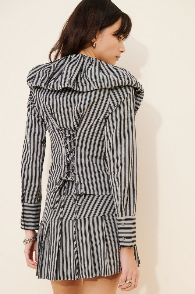 Zemeta Pinstripe Cloud Blouse #1