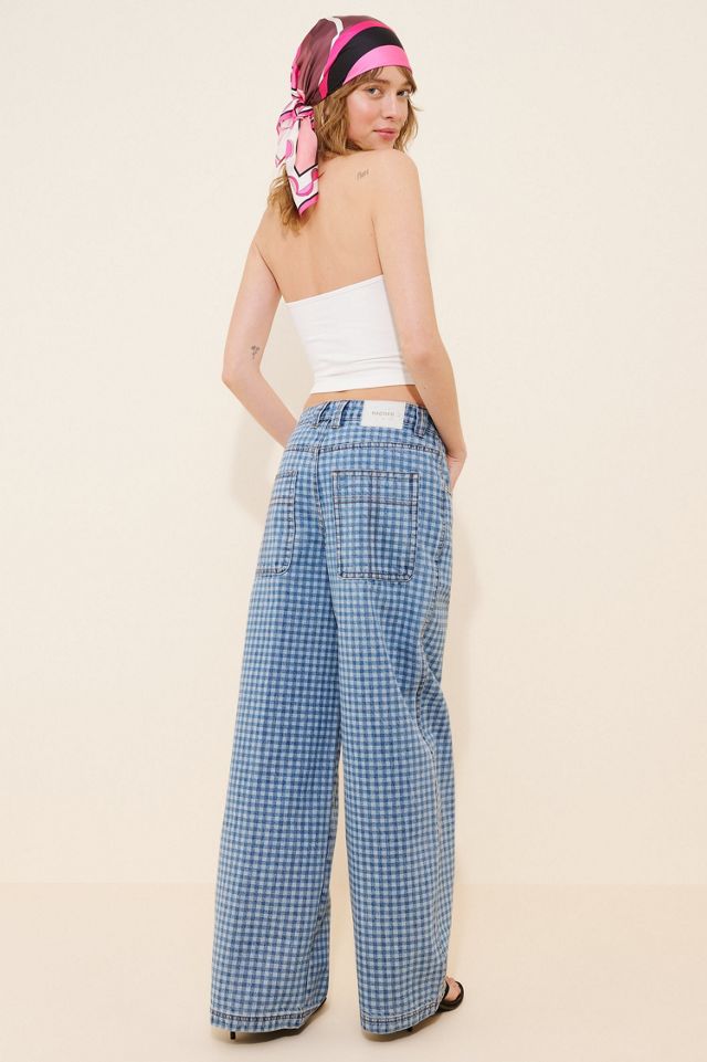 The Ragged Priest Relaxed Gingham Jeans #1