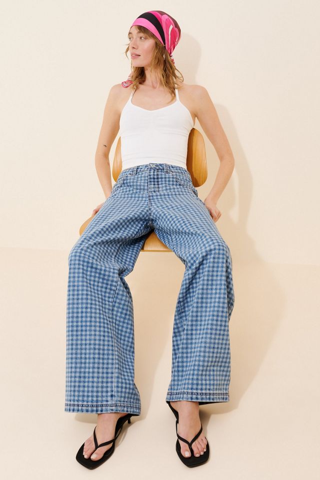 The Ragged Priest Relaxed Gingham Jeans #2