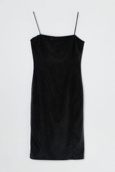 Vintage Y2k Paneled Black Silk Midi Dress