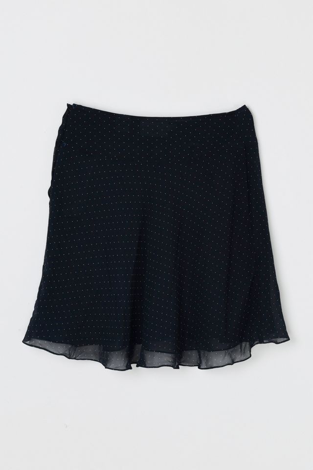 Vintage Y2k Dotted Silk Mini Skirt #1