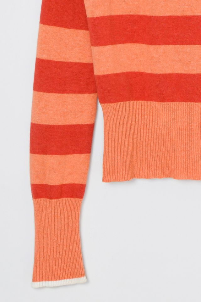 Vintage Y2k American Eagle Orange Striped Sweater #3