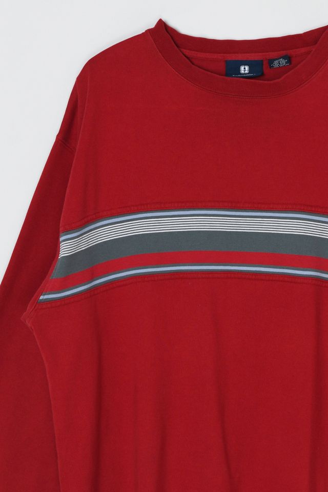 Vintage Y2k Red Striped Long Sleeve T-Shirt #2