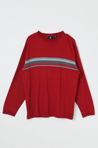 Vintage Y2k Red Striped Long Sleeve T-Shirt