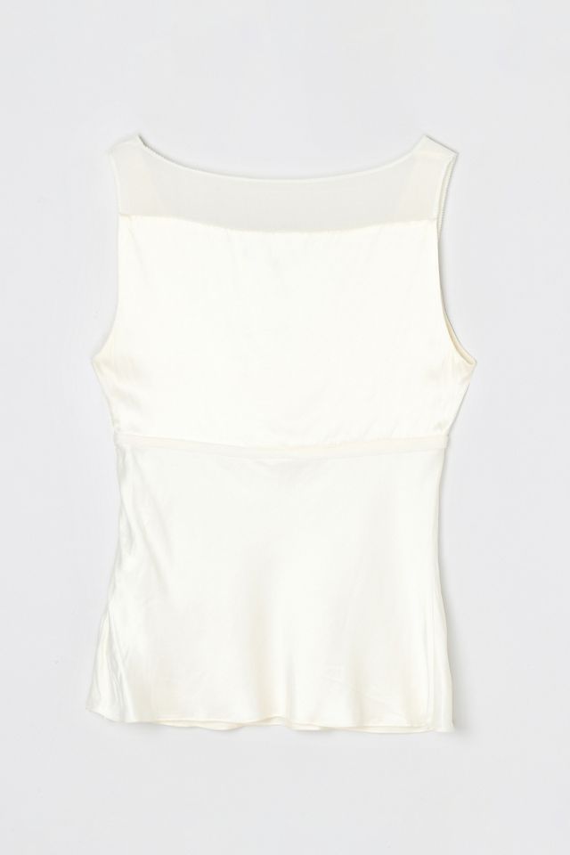 Vintage Y2k Light Cream Silk Top #1