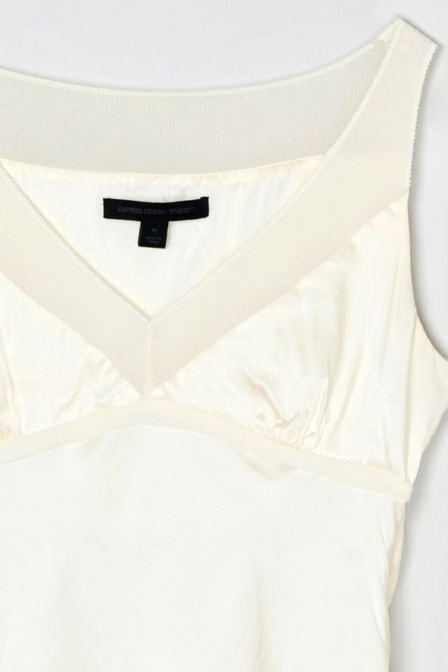 Vintage Y2k Light Cream Silk Top #2