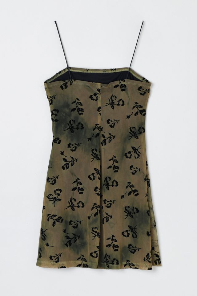 Vintage Y2k Flocked Mini Dress #1