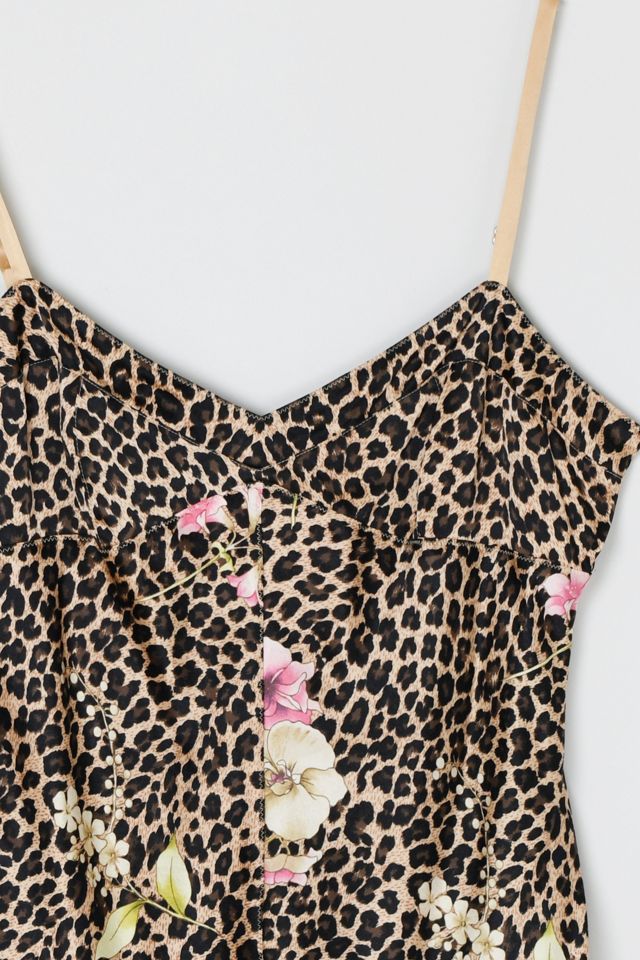 Vintage Y2k Leopard Printed Silk Top #2