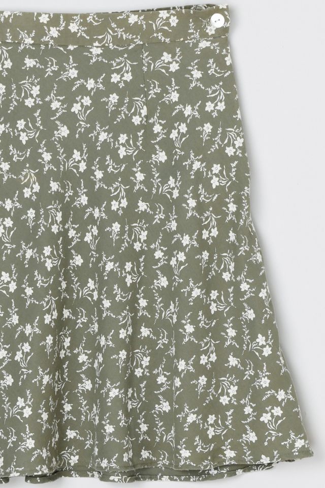 Vintage 90s Grey & White Printed Mini Skirt #3