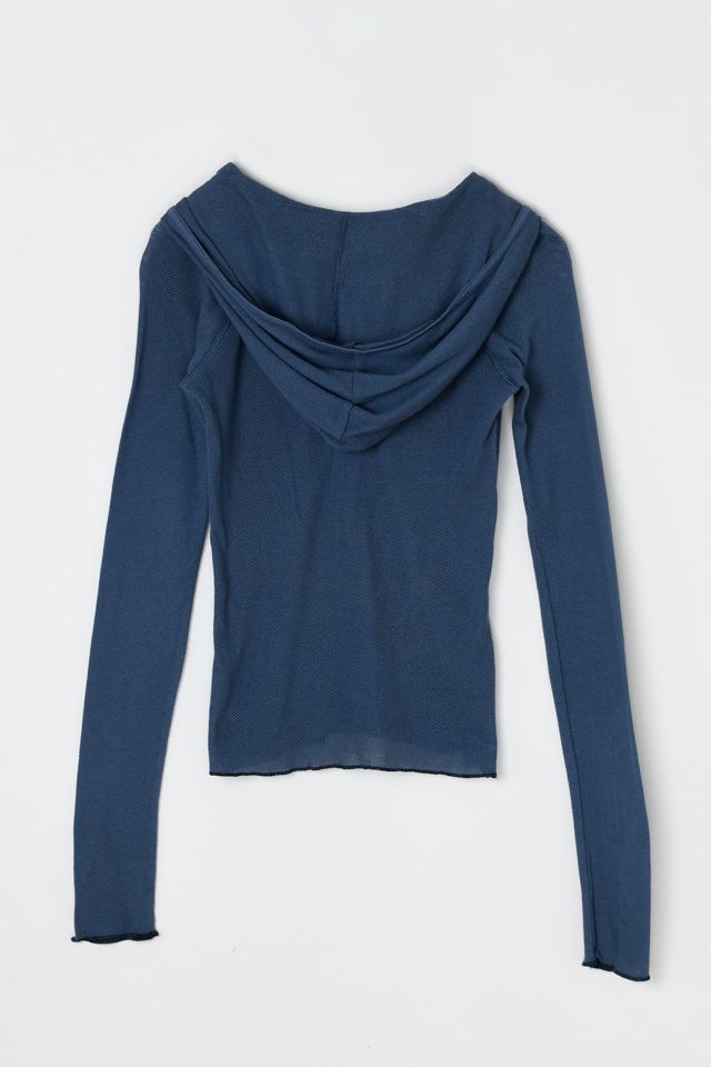Vintage Y2k Abercrombie & Fitch Thin Waffle Knit Hoodie #1